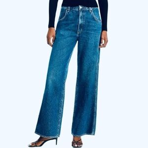 AGOLDE Magda Wide Leg Carpenter-Style Blue Denim Jeans Size 32